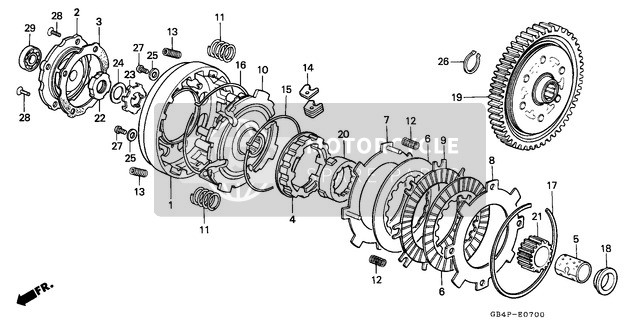 Honda C50 1993 Clutch for a 1993 Honda C50